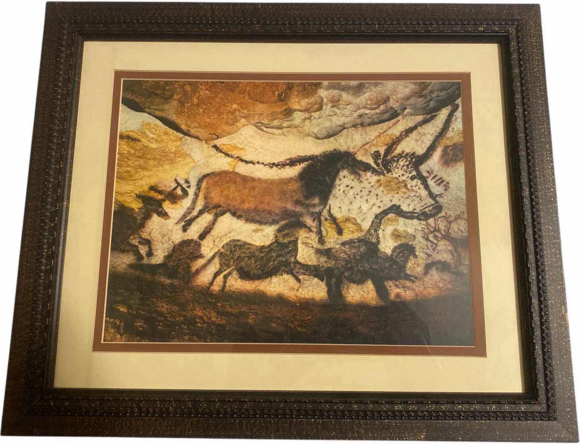 Photo 1 of FRAMED “LASCAUX CAVE PAINTING PRINT 15” x 13”