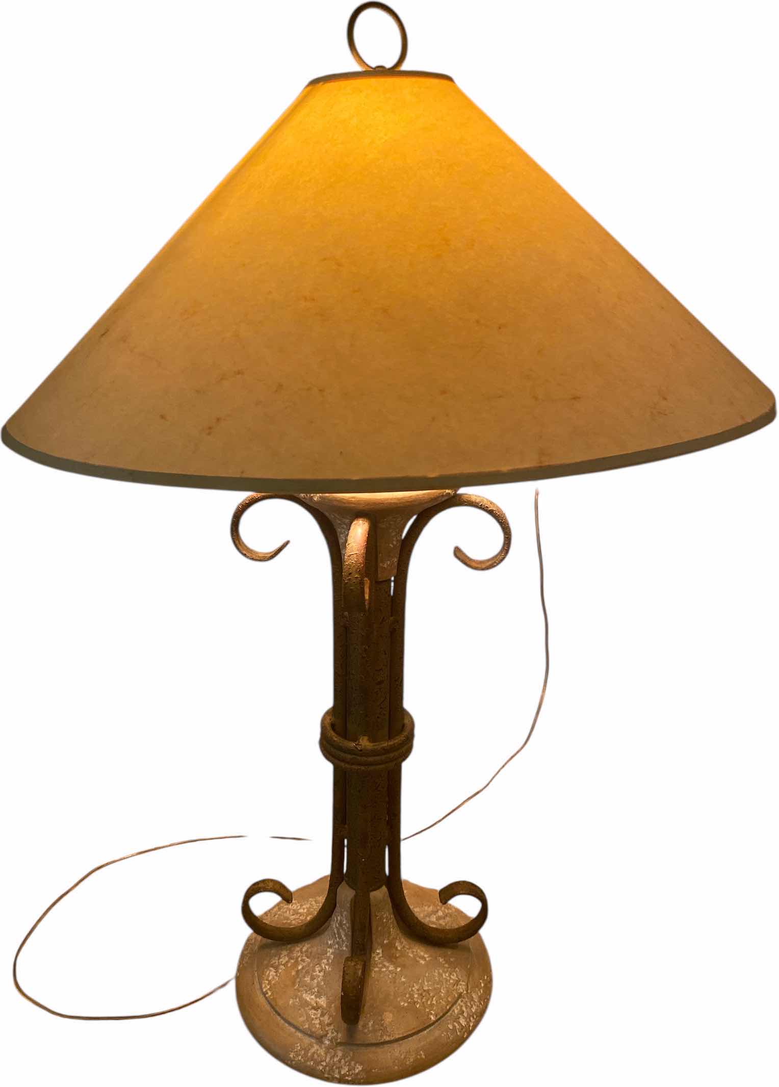 Photo 1 of HEAVY METAL & CONCRETE TABLE LAMP H32”