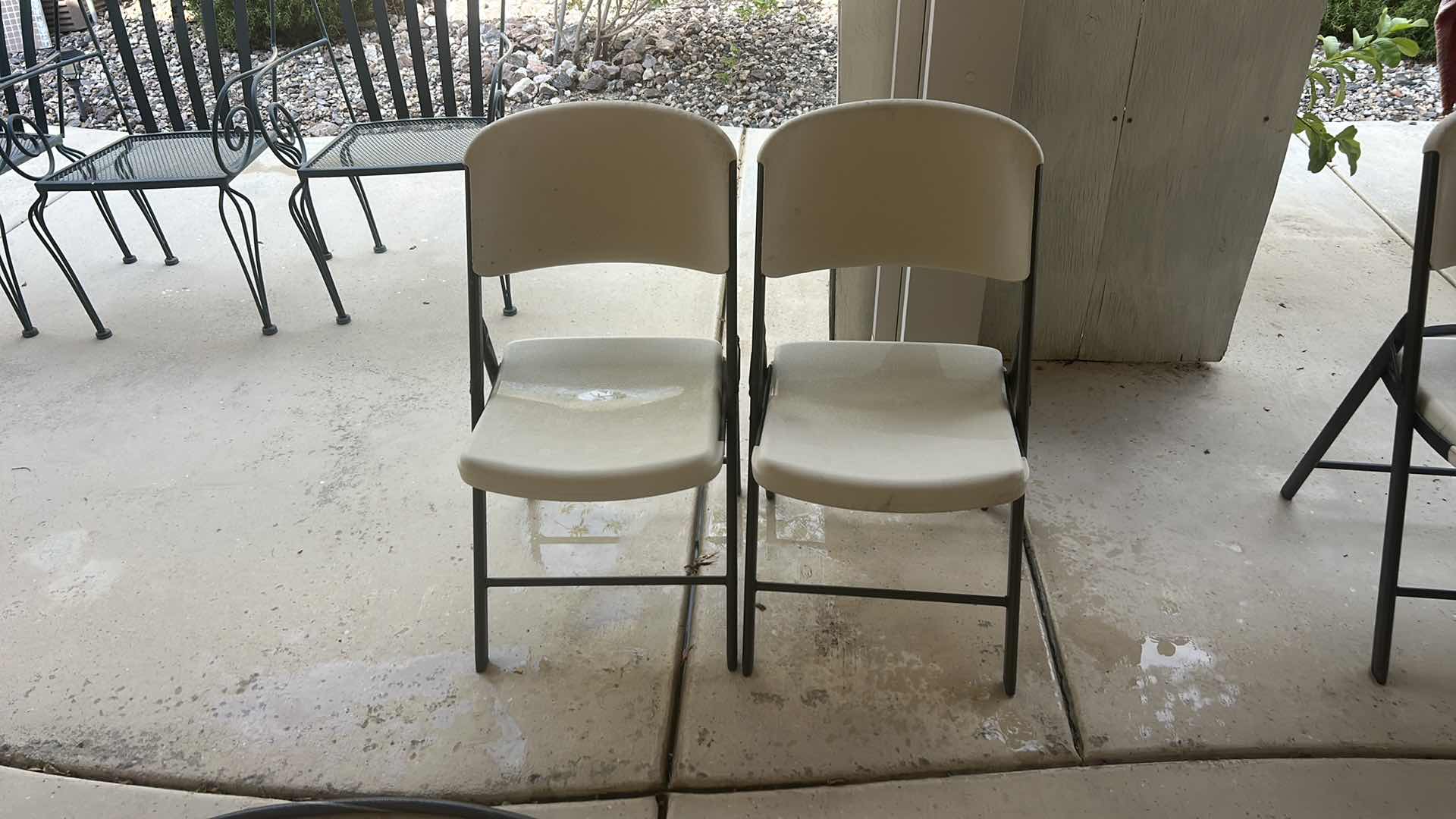 Photo 1 of TWO LIFETIME FOLDING CHAIRS