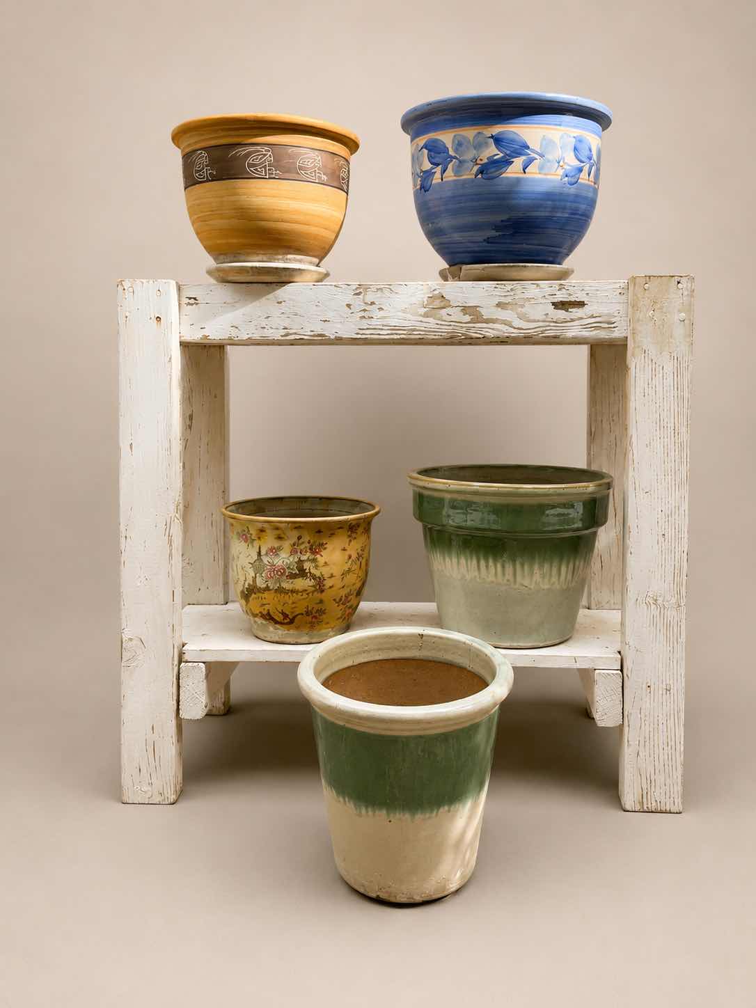 Photo 1 of FIVE CERAMIC POTS
