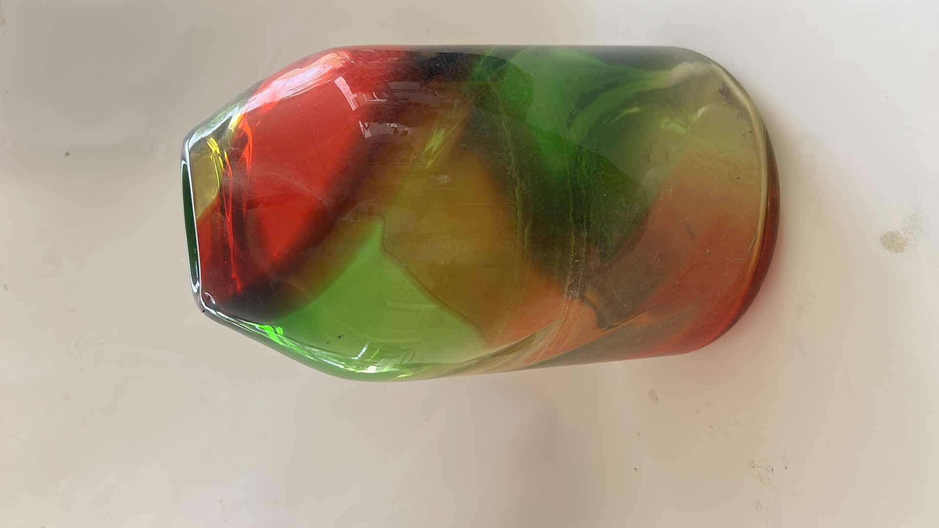 Photo 1 of HAND BLOWN GLASS VASE H10”