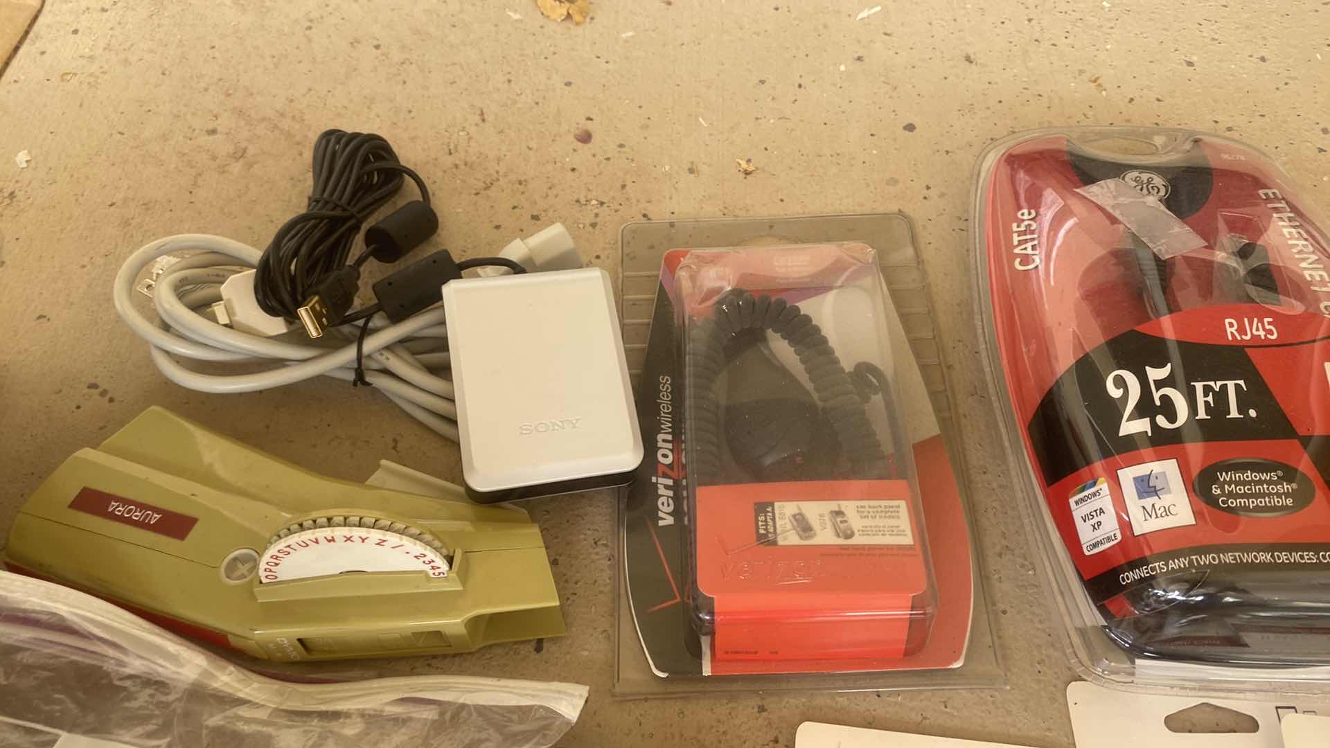 Photo 1 of BOX WITH ASSORTED WIRES, FLASHCARDS, NIGHTLIGHT BULBS