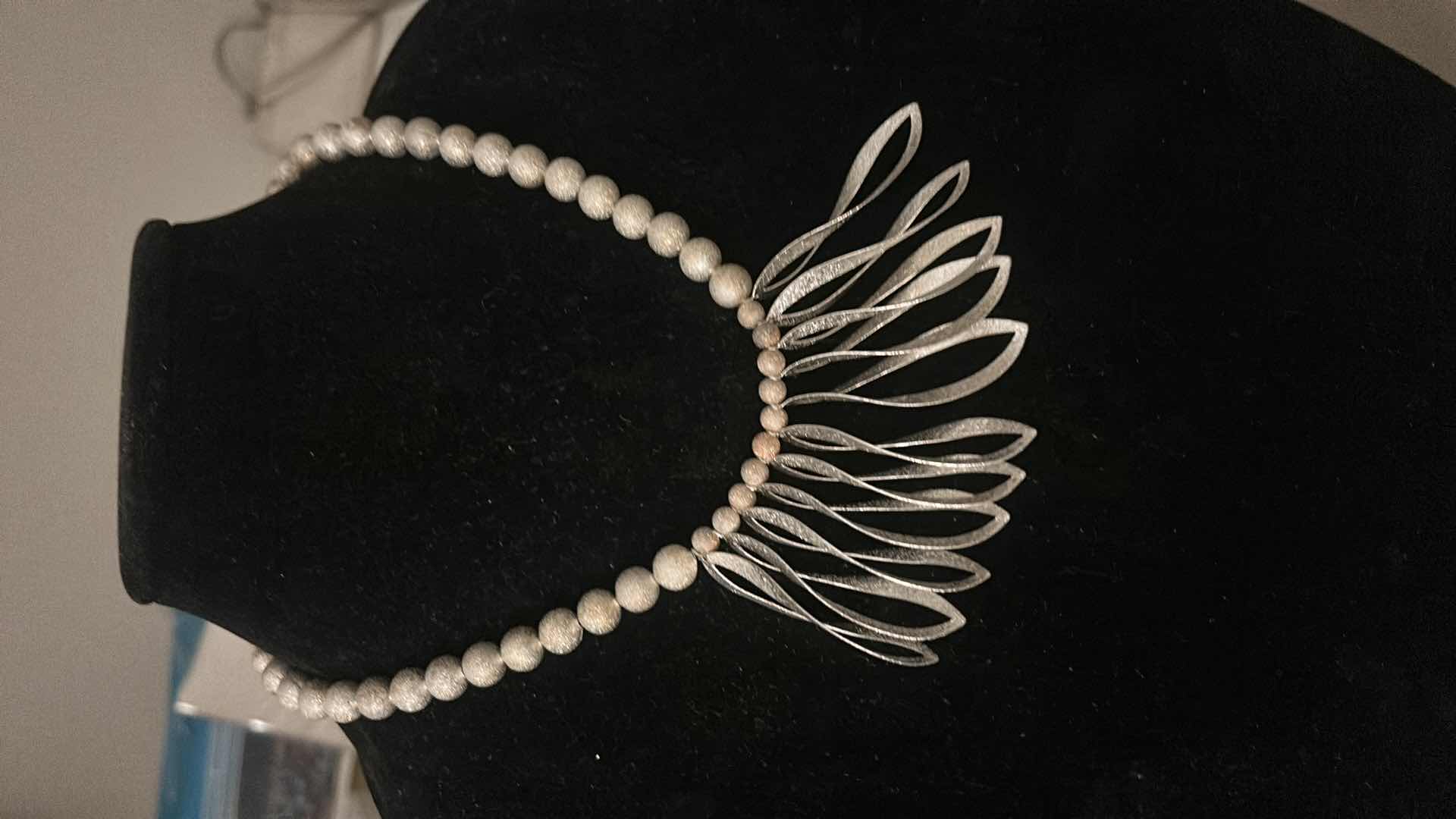 Photo 1 of 6- FASHION JEWELRY PIECES - 3 CUSTOM DESIGNED NECKLACES, 2 PAIR OF EARRINGS & BRACELET