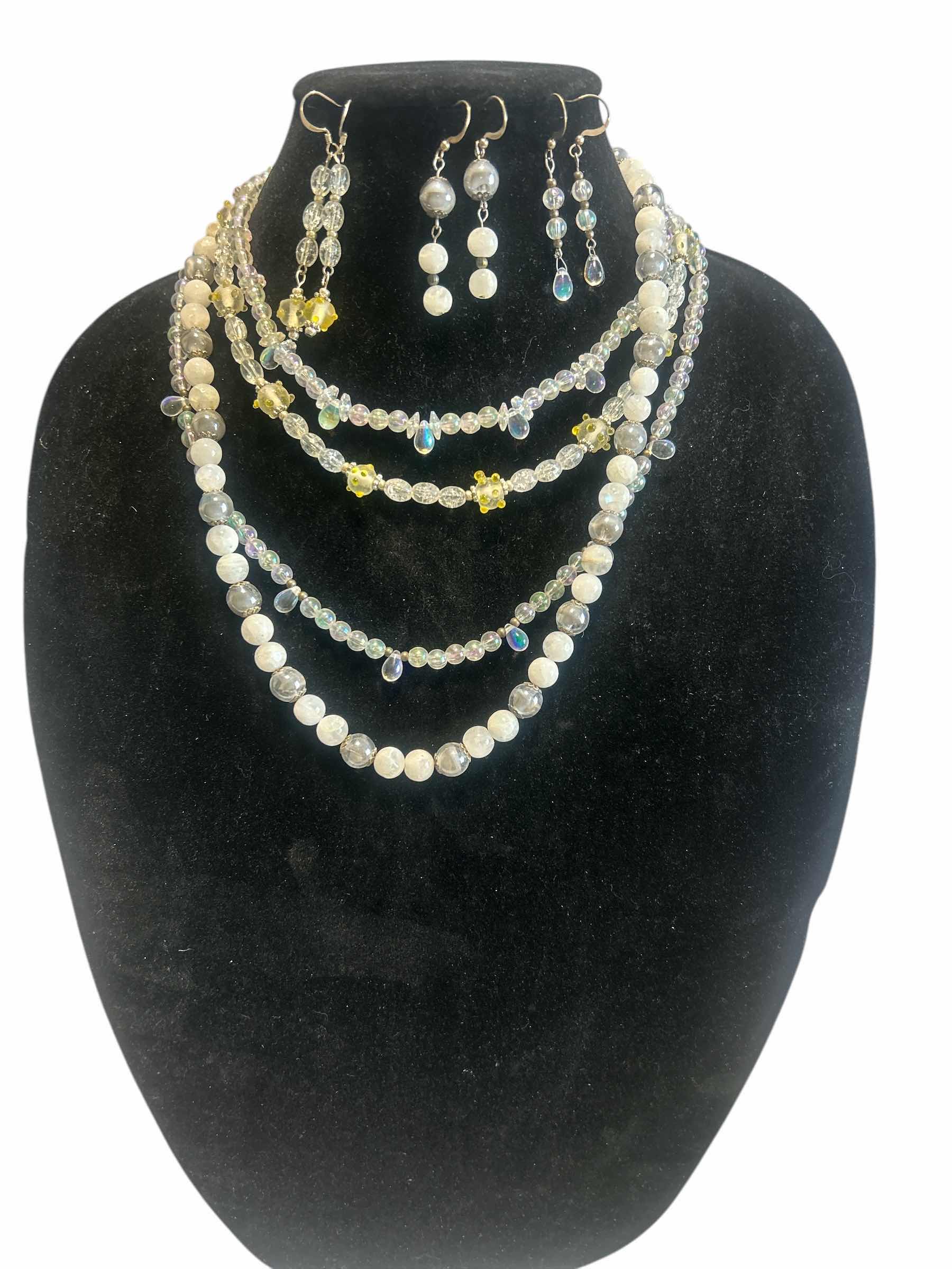 Photo 1 of FASHION JEWELRY- 4 NECKLACES & 3 PAIRS OF EARRINGS