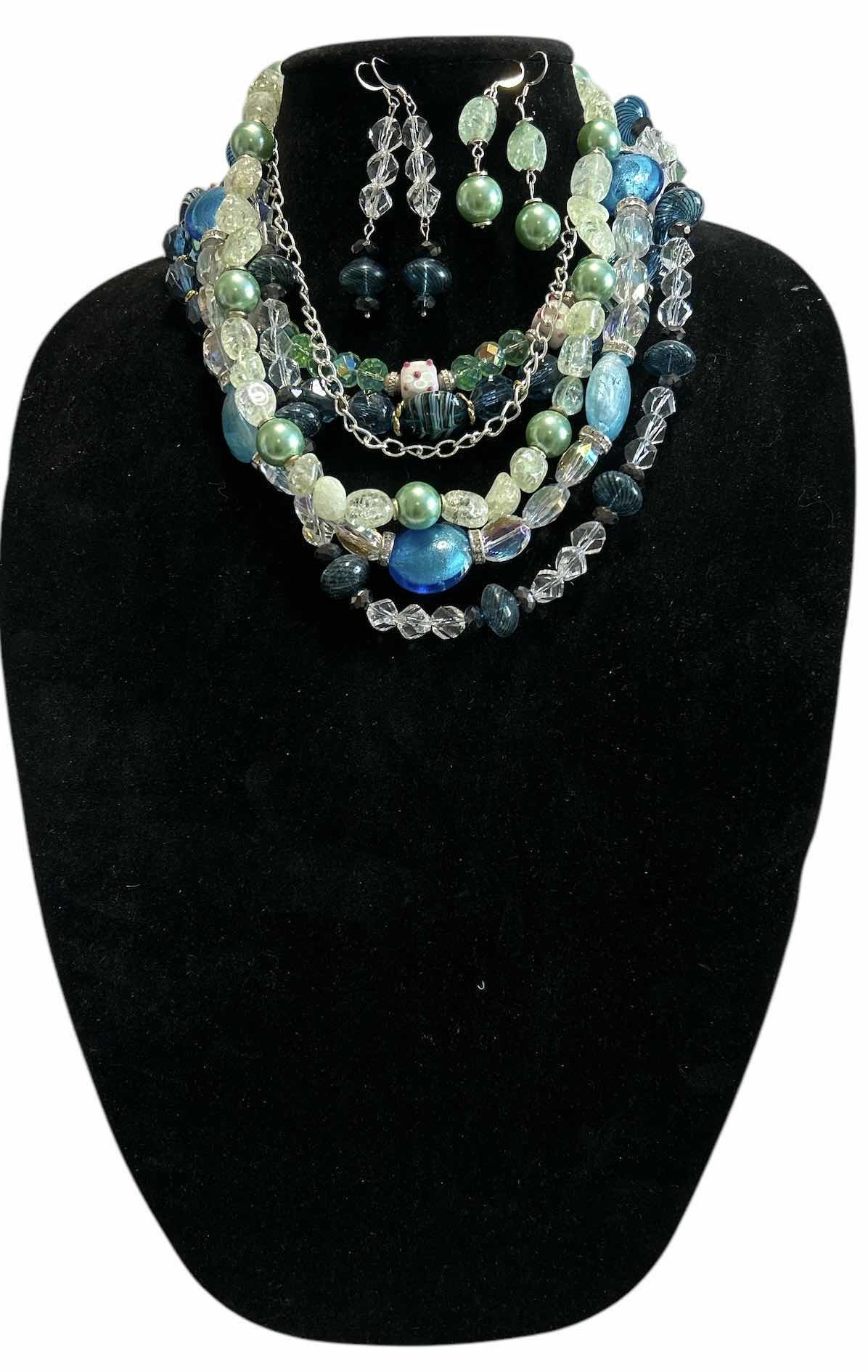 Photo 1 of 5 CUSTOM MADE NECKLACES AND 2 PAIRS OF EARRINGS