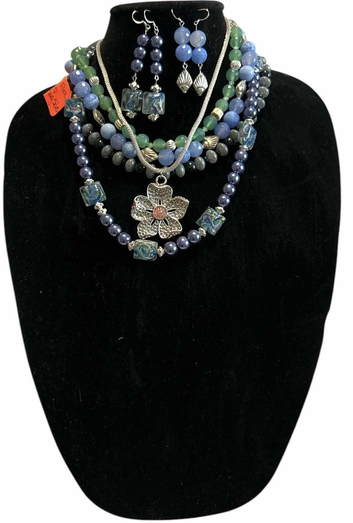 Photo 1 of 5 CUSTOM MADE NECKLACES AND 2 PAIRS OF EARRINGS