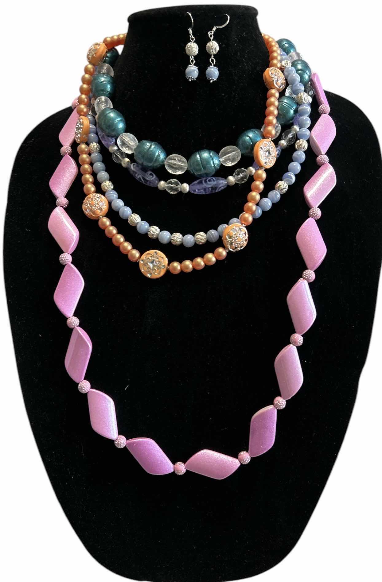 Photo 1 of 5 CUSTOM MADE NECKLACES AND 1 PAIR OF EARRINGS