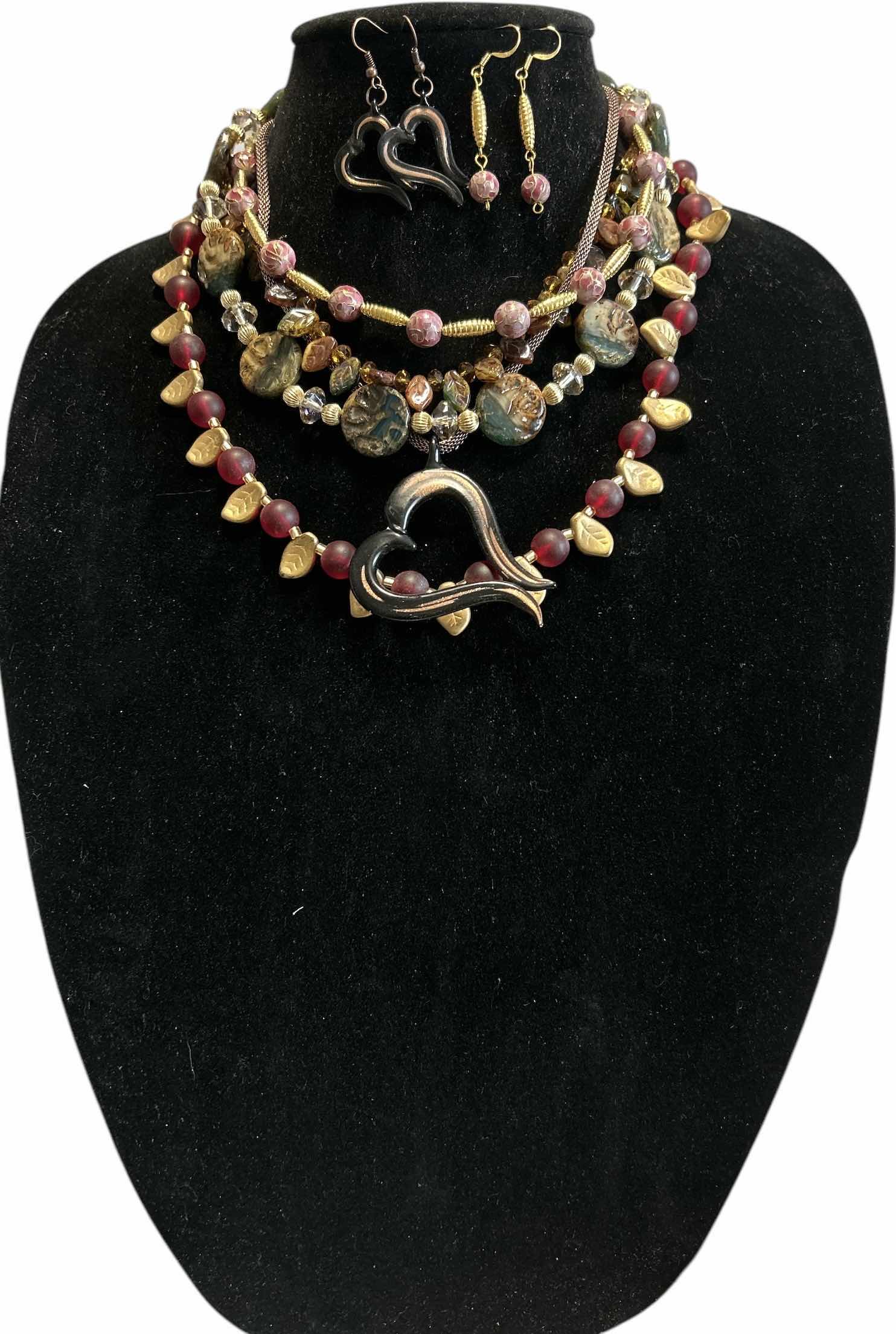 Photo 1 of 5 CUSTOM MADE NECKLACES AND 2 PAIRS OF EARRINGS