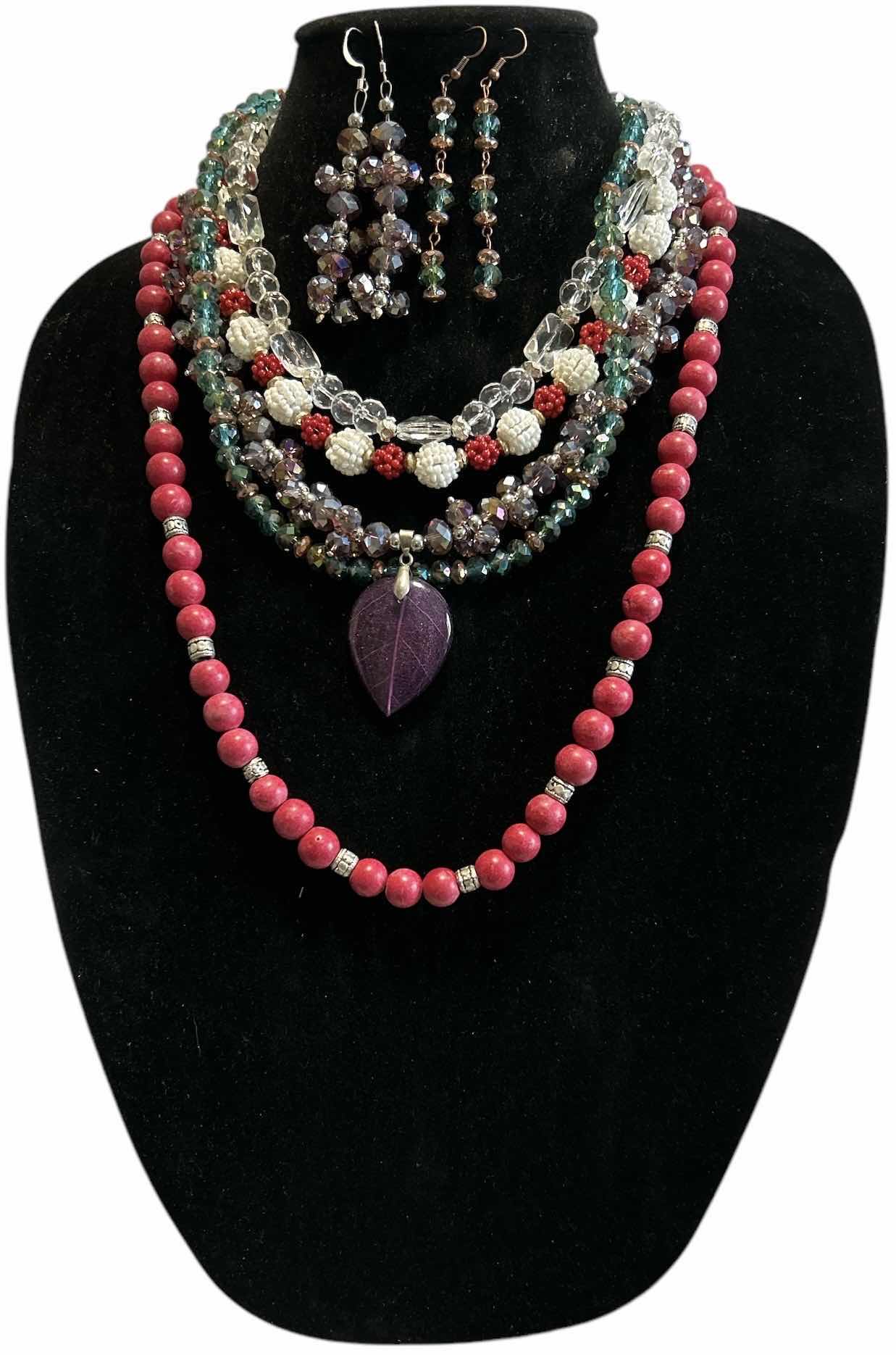 Photo 1 of 5 CUSTOM MADE NECKLACES AND 2 PAIRS OF EARRINGS