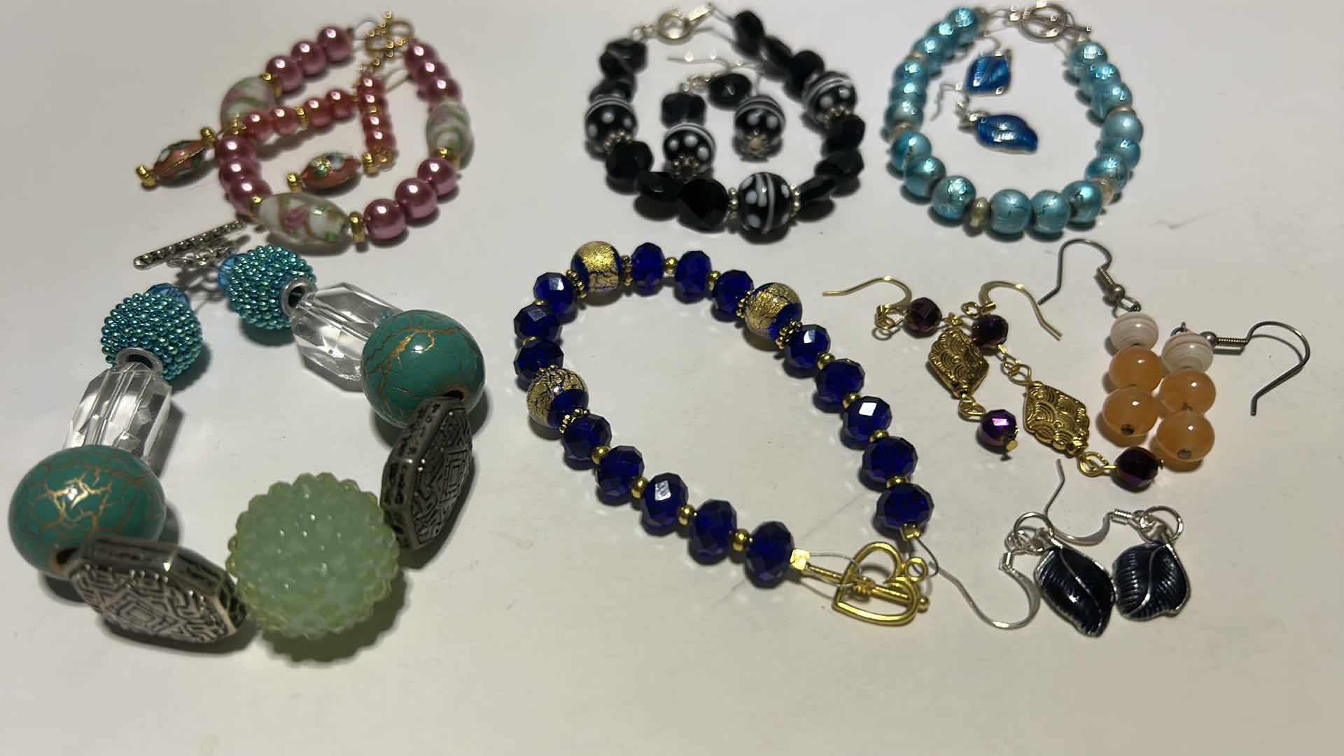 Photo 1 of 5 CUSTOM DESIGNED BRACELETS AND 6 PAIRS OF EARRINGS