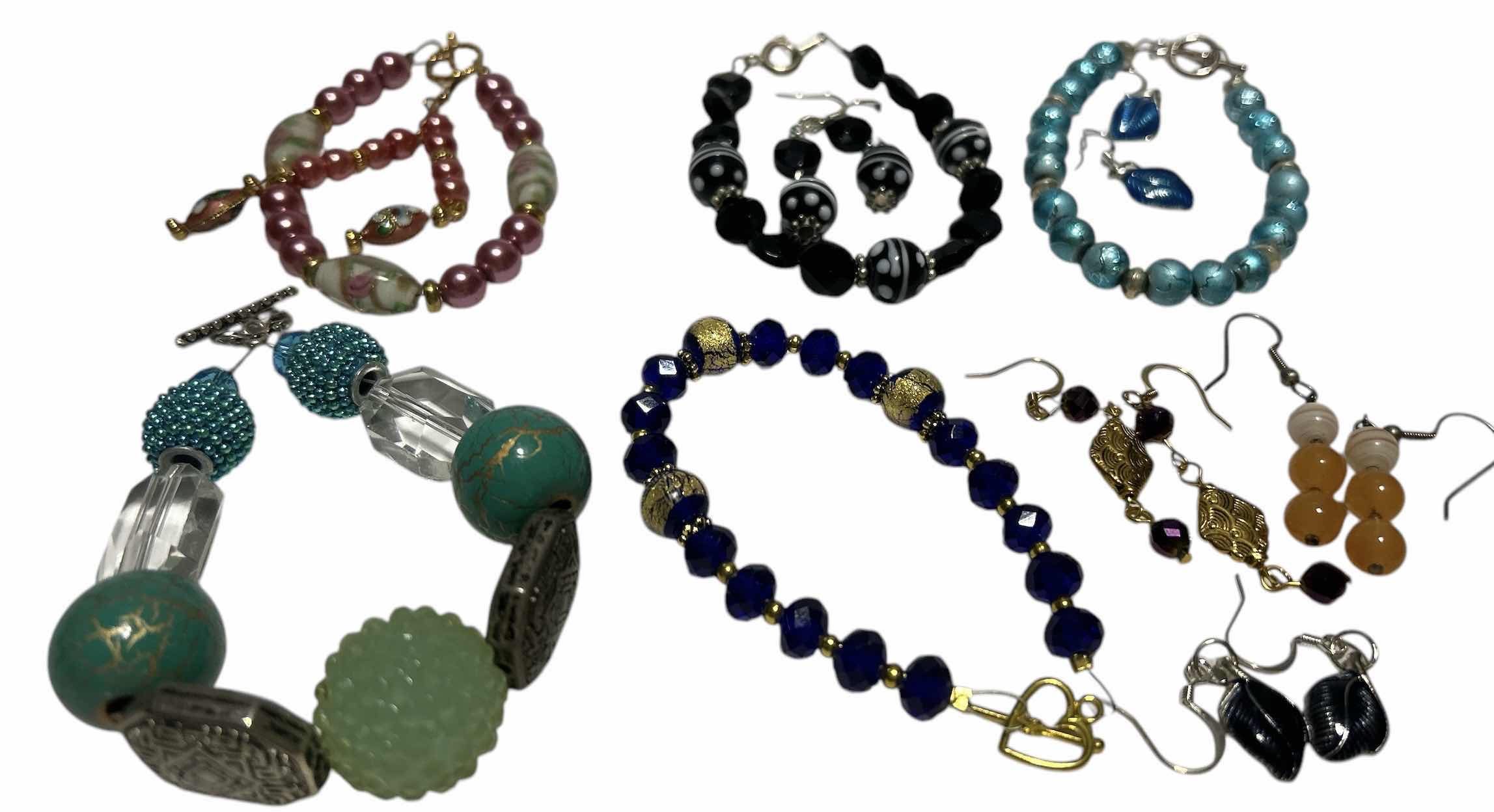 Photo 1 of 5 CUSTOM DESIGNED BRACELETS AND 6 PAIRS OF EARRINGS