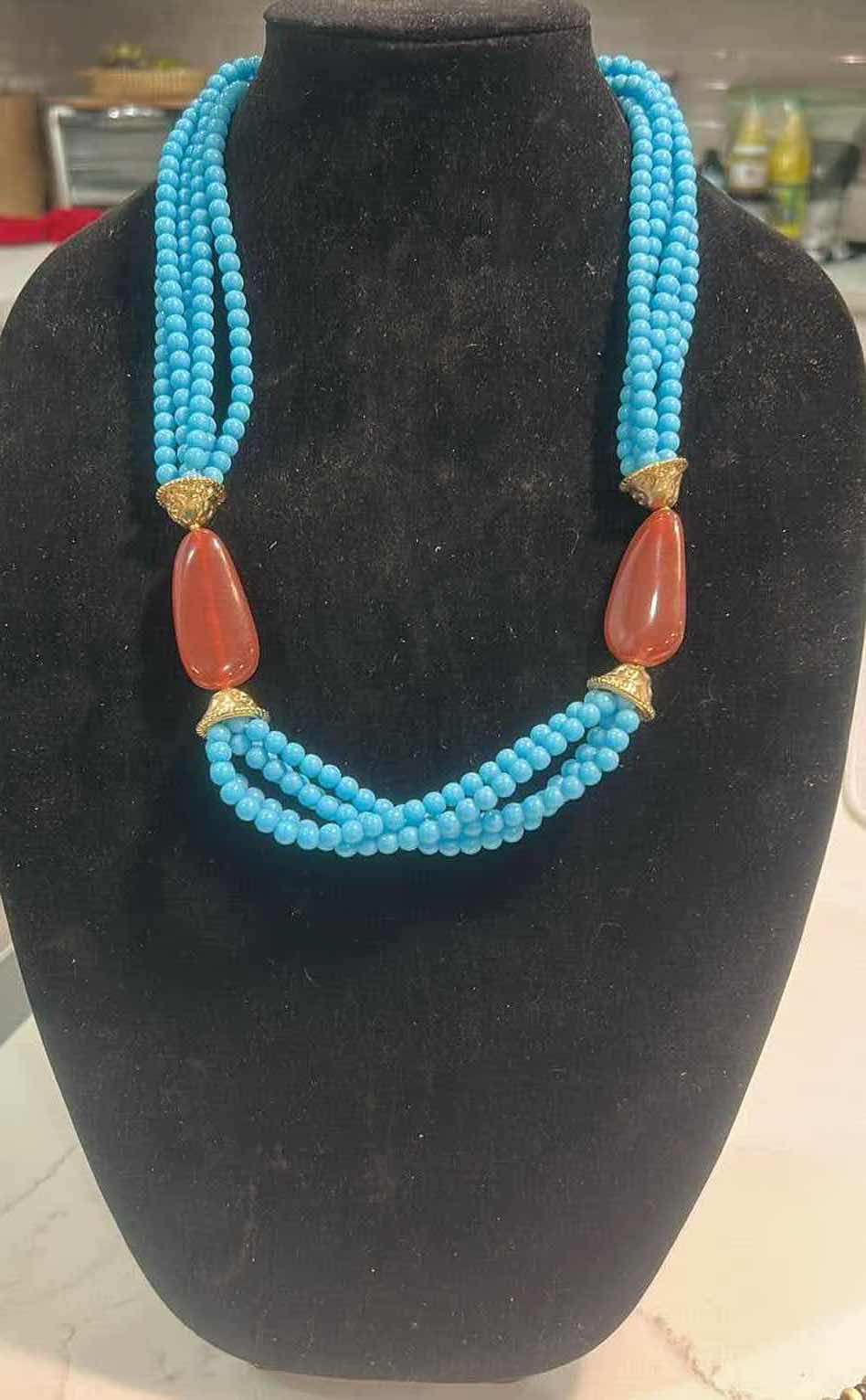 Photo 1 of 2 STATEMENT NECKLACES AND GOLD TONE BRACELET