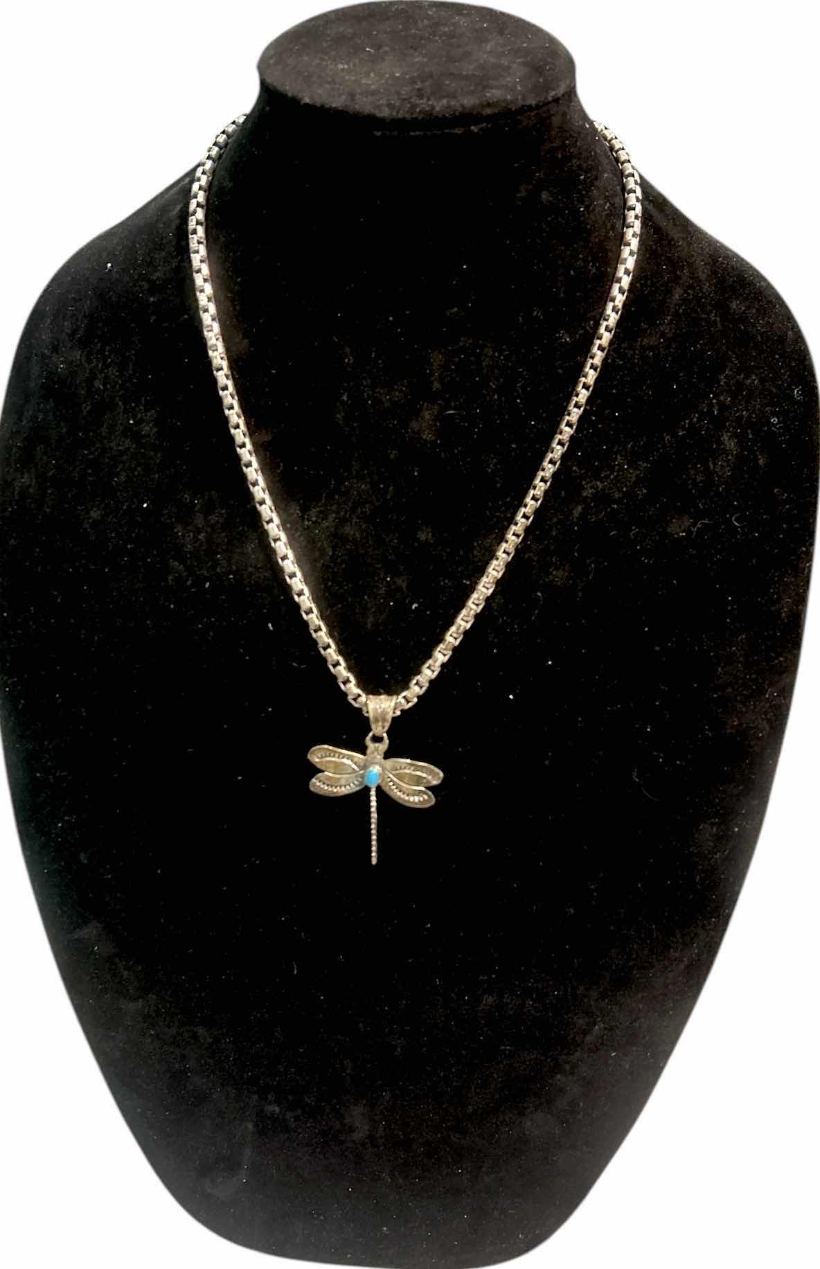 Photo 1 of JAI STERLING SILVER NECKLACE WITH DRAGONFLY PENDANT