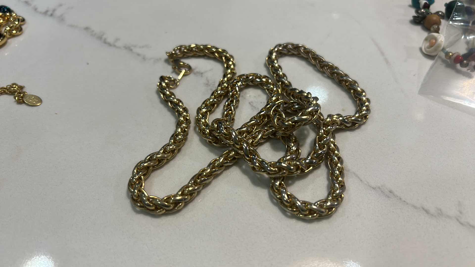 Photo 1 of 3 GOLD TONE NECKLACES AND 1 BRACELET