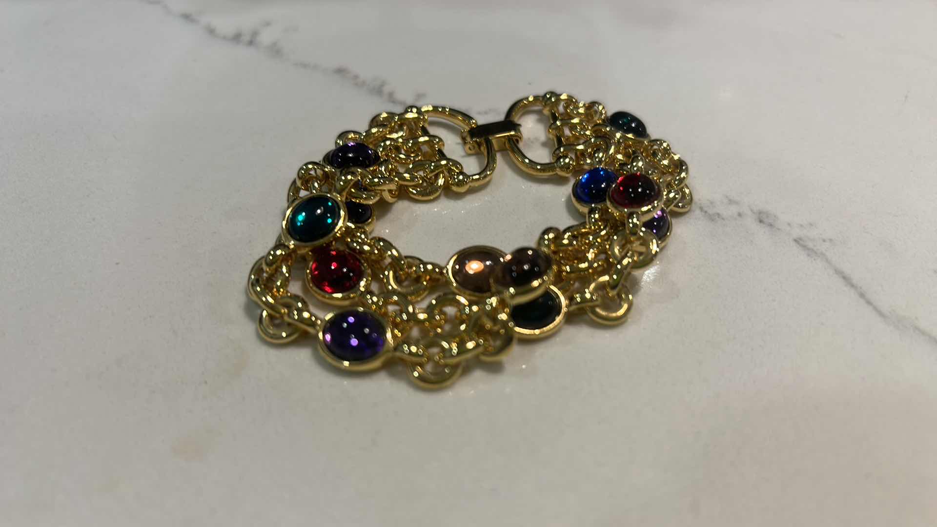 Photo 2 of 3 GOLD TONE NECKLACES AND 1 BRACELET