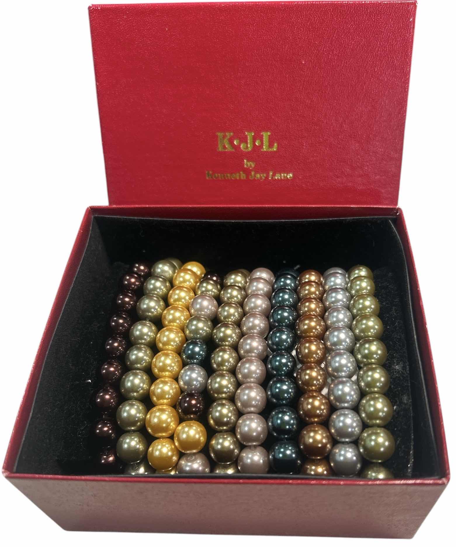 Photo 1 of KENNETH JAY LANE STRETCHY SIMULATED PEARL BRACELETS