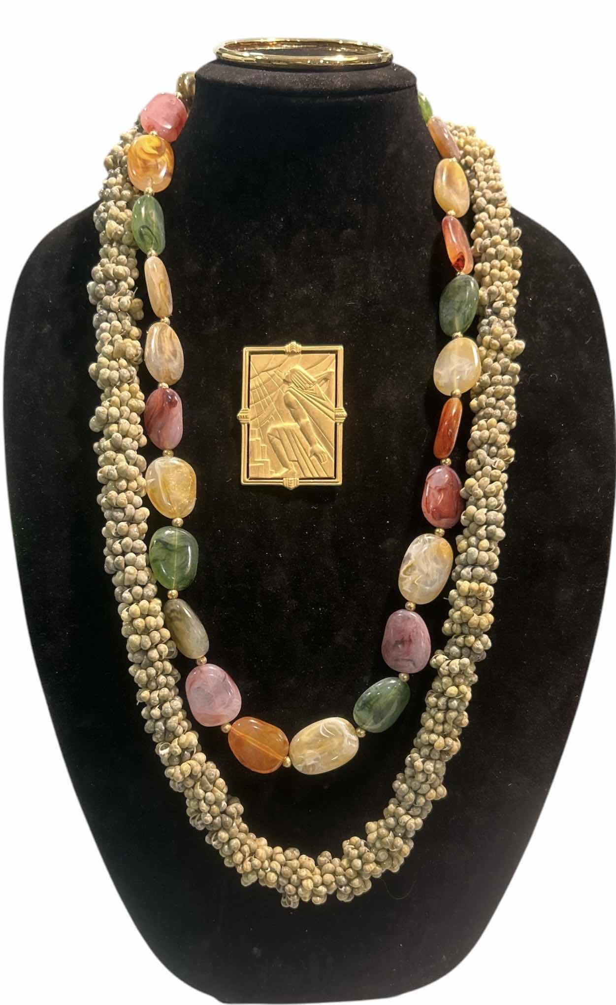 Photo 1 of 2 NECKLACES, BROOCH & BRACELET