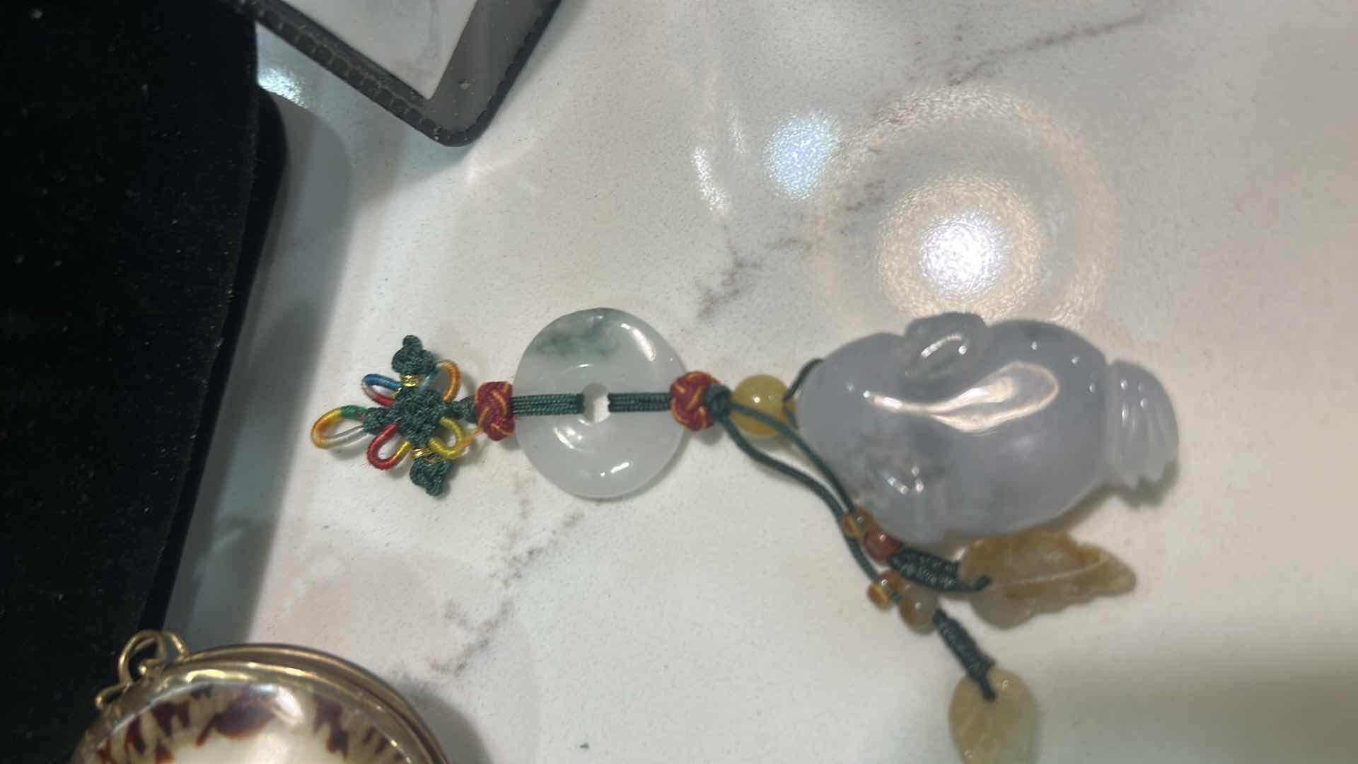 Photo 1 of 2 NECKLACES, SHELL TRINKET BOX, PENDANT AND BRACELET BUDDY