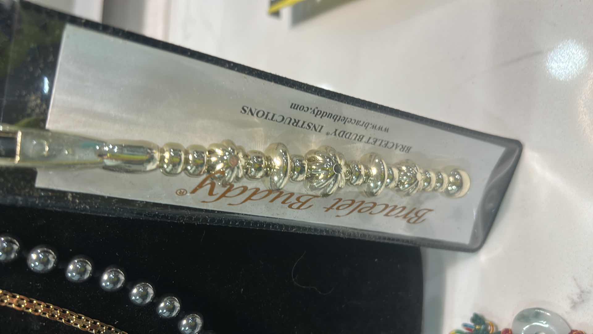 Photo 1 of 2 NECKLACES, SHELL TRINKET BOX, PENDANT AND BRACELET BUDDY