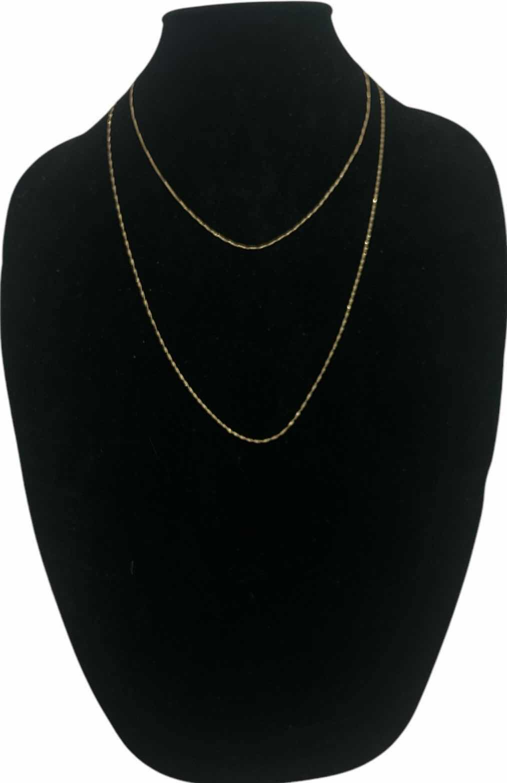 Photo 1 of 2 14K GOLD NECKLACES - 18” & 25”