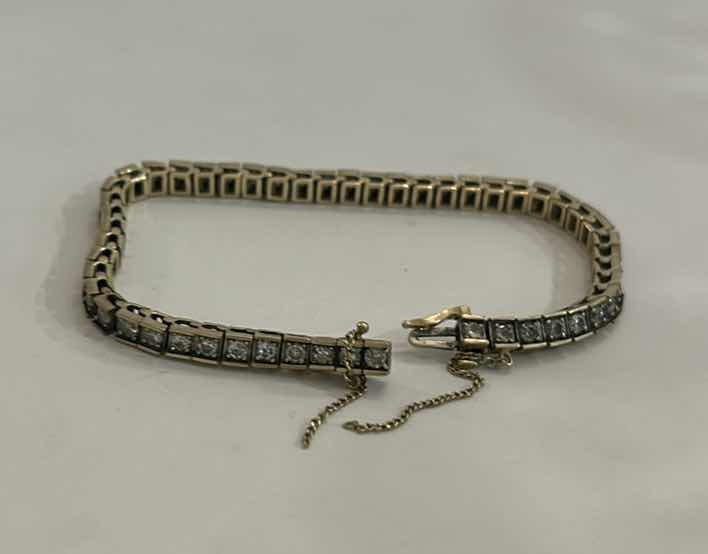 Photo 1 of 14K GOLD DIAMOND TENNIS BRACELET (DIAMOND TESTED) $5,000