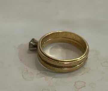 Photo 1 of 14K GOLD DIAMOND RING (ESTIMATED SIZE 7) DIAMOND TESTED