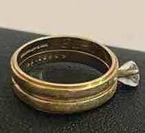 Photo 1 of 14K GOLD DIAMOND RING (ESTIMATED SIZE 7) DIAMOND TESTED