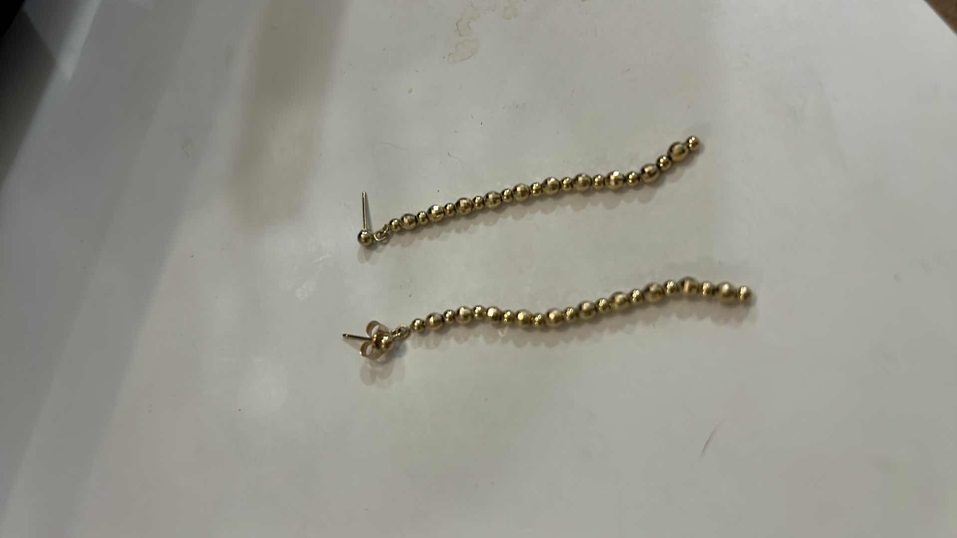 Photo 1 of 14K GOLD DANGLE EARRINGS