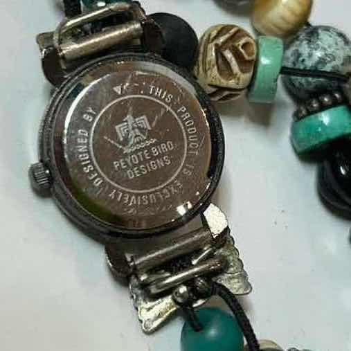Photo 1 of SILVER AND TURQUOISE EXCLUSIVE PEYOTE BIRD DESIGNS WATCH