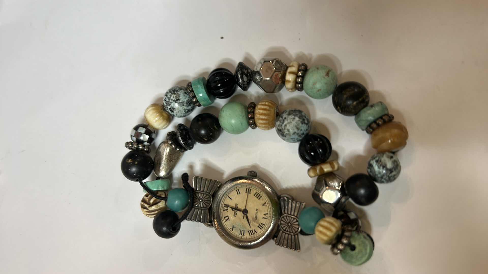 Photo 1 of SILVER AND TURQUOISE EXCLUSIVE PEYOTE BIRD DESIGNS WATCH