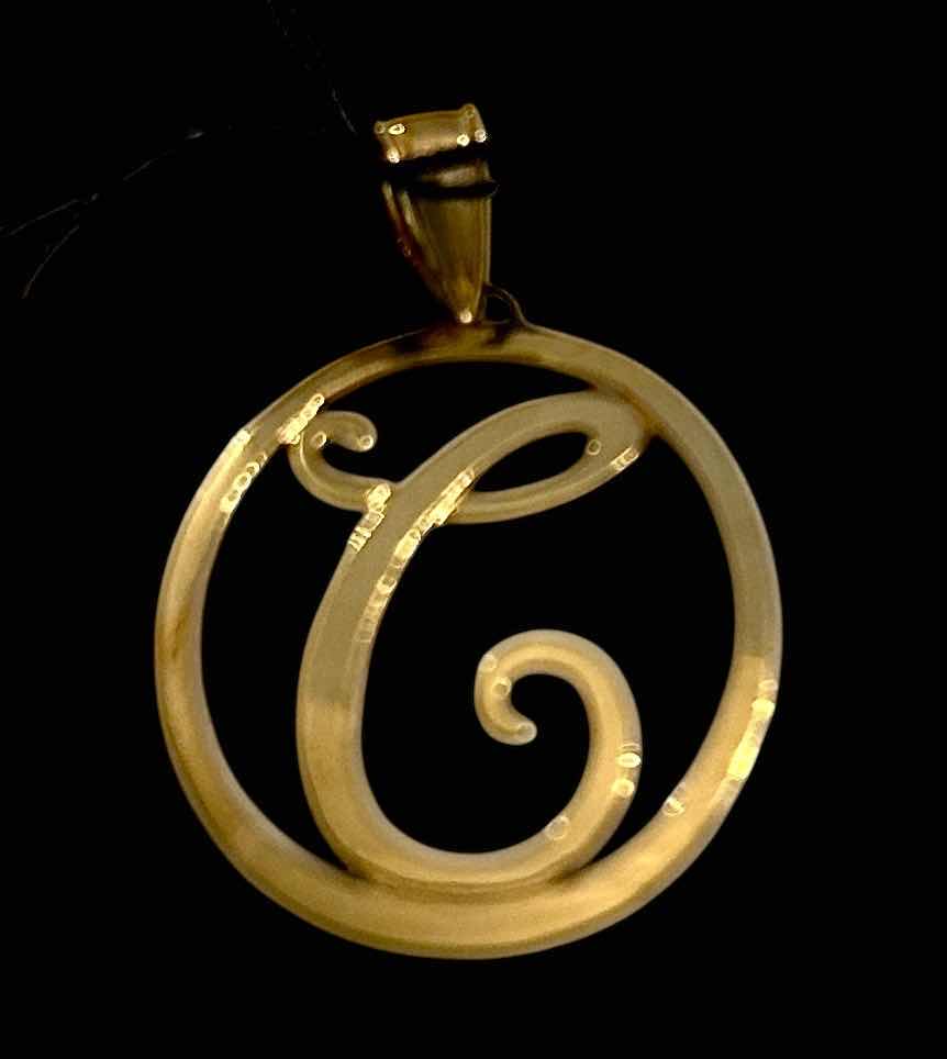 Photo 1 of 14K GOLD LETTER C PENDANT