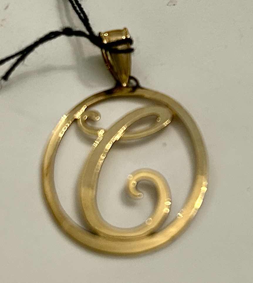 Photo 1 of 14K GOLD LETTER C PENDANT