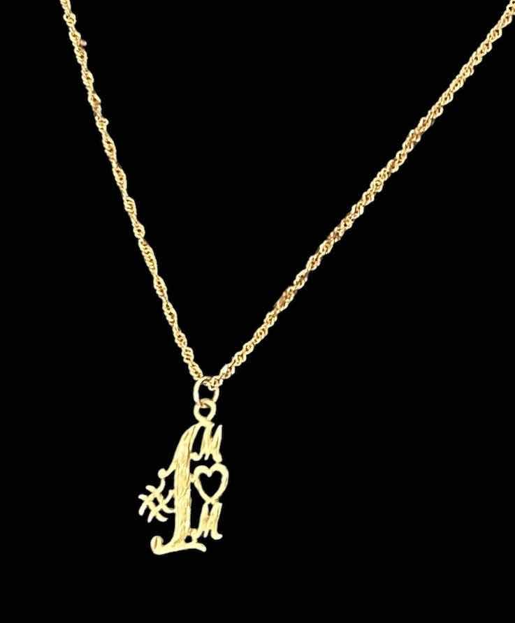 Photo 1 of 14 K GOLD CHAIN 18” AND 14K #1 MOM PENDANT