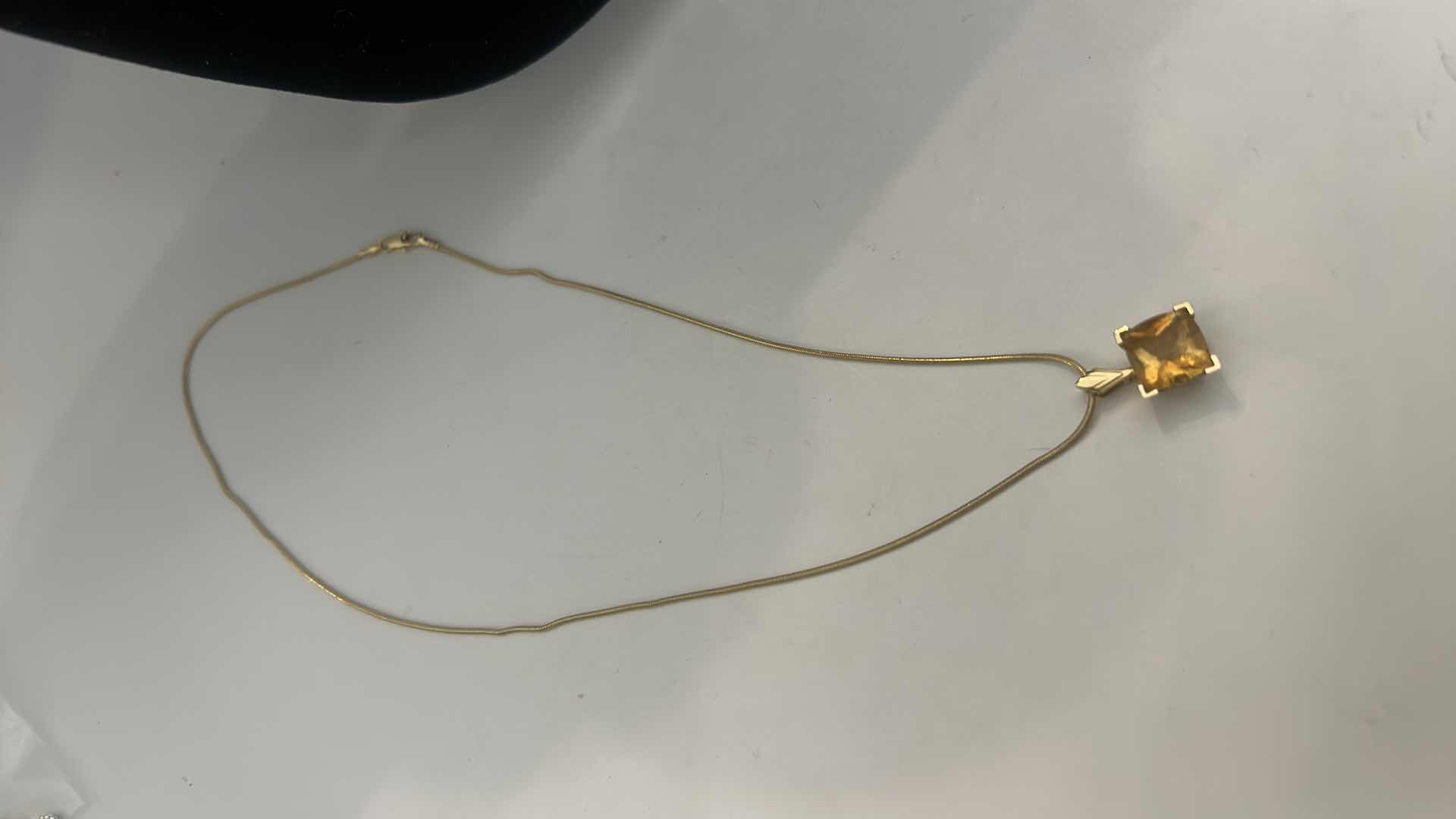 Photo 3 of 14K NECKLACE  16” AND GEMSTONE