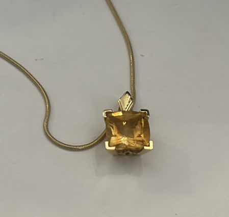 Photo 4 of 14K NECKLACE  16” AND GEMSTONE