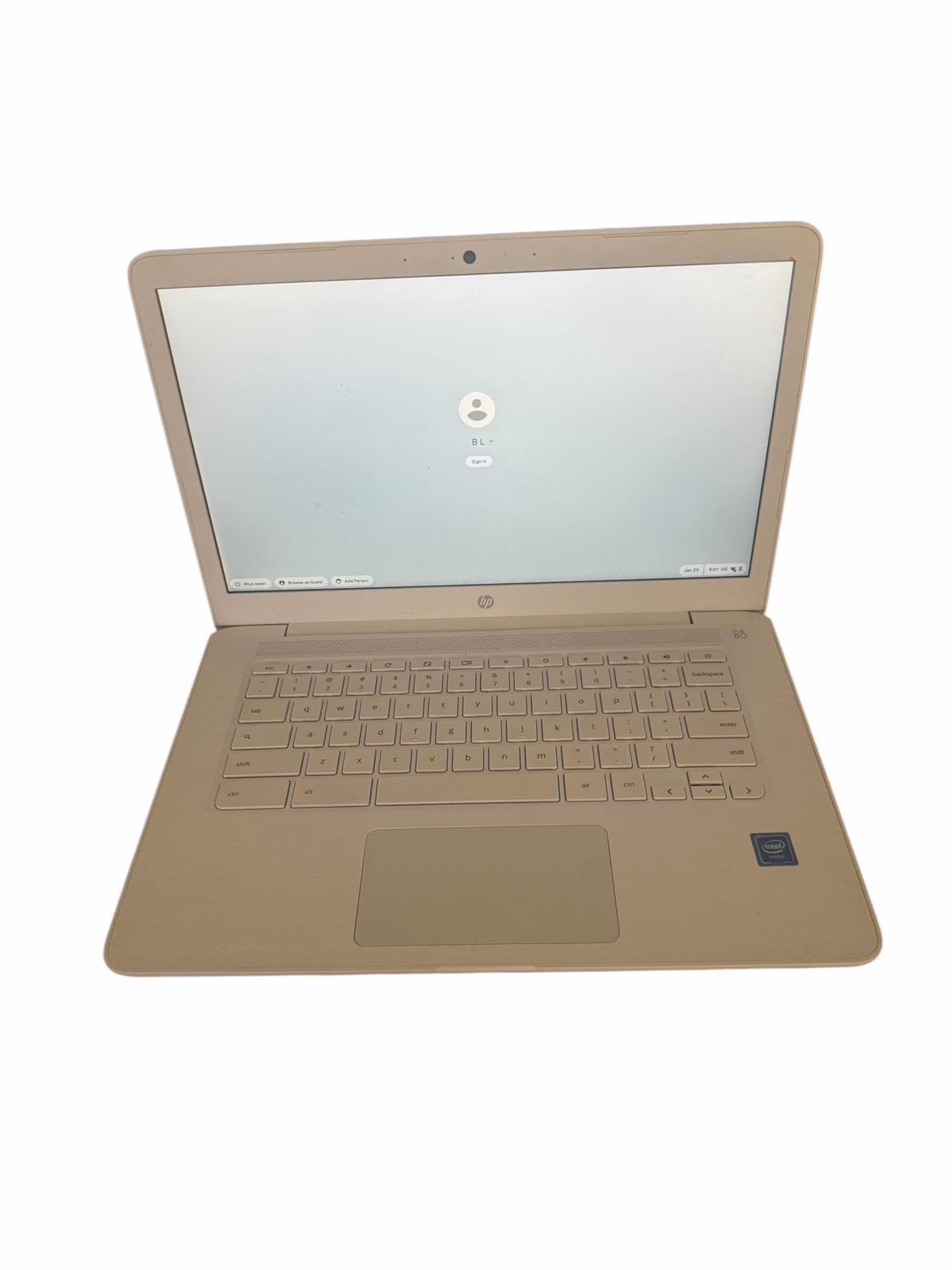 Photo 1 of HP CHROMEBOOK 14, LAPTOP, WITH CHARGING CABLE 
13.25” X 9” X H.5”