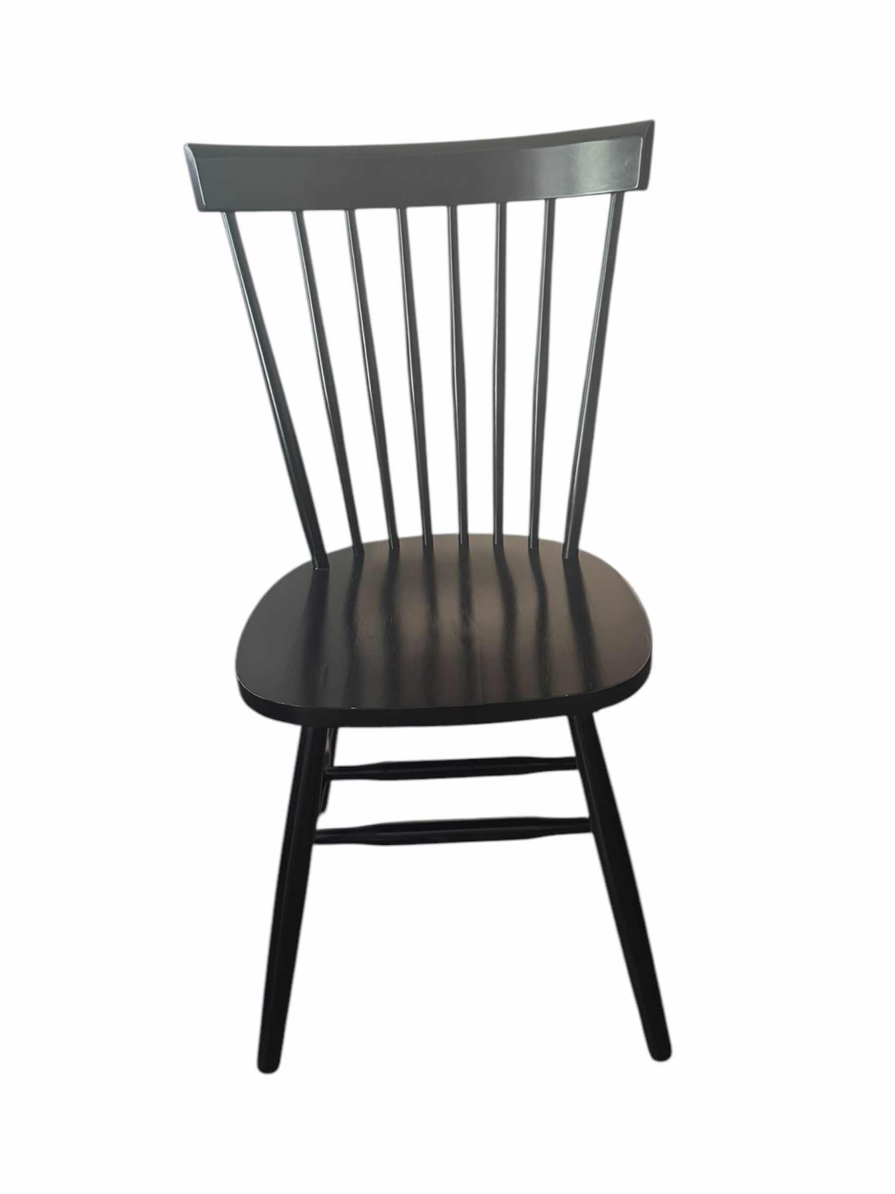 Photo 1 of BLACK WOODEN CHAIR 
17” X 17” X H36”