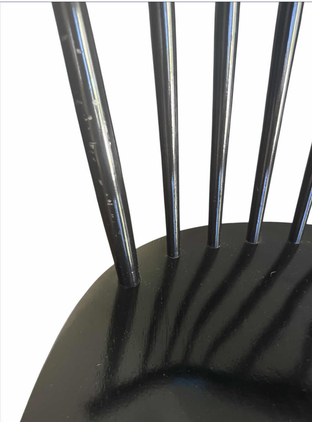 Photo 5 of BLACK WOODEN CHAIR 
17” X 17” X H36”