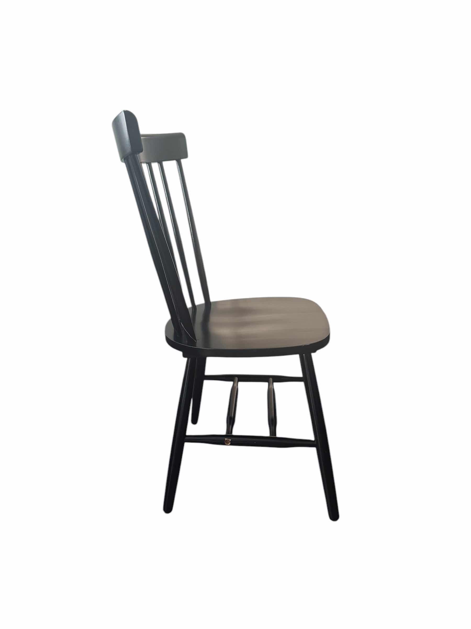 Photo 1 of BLACK WOODEN CHAIR 
17” X 17” X H36”