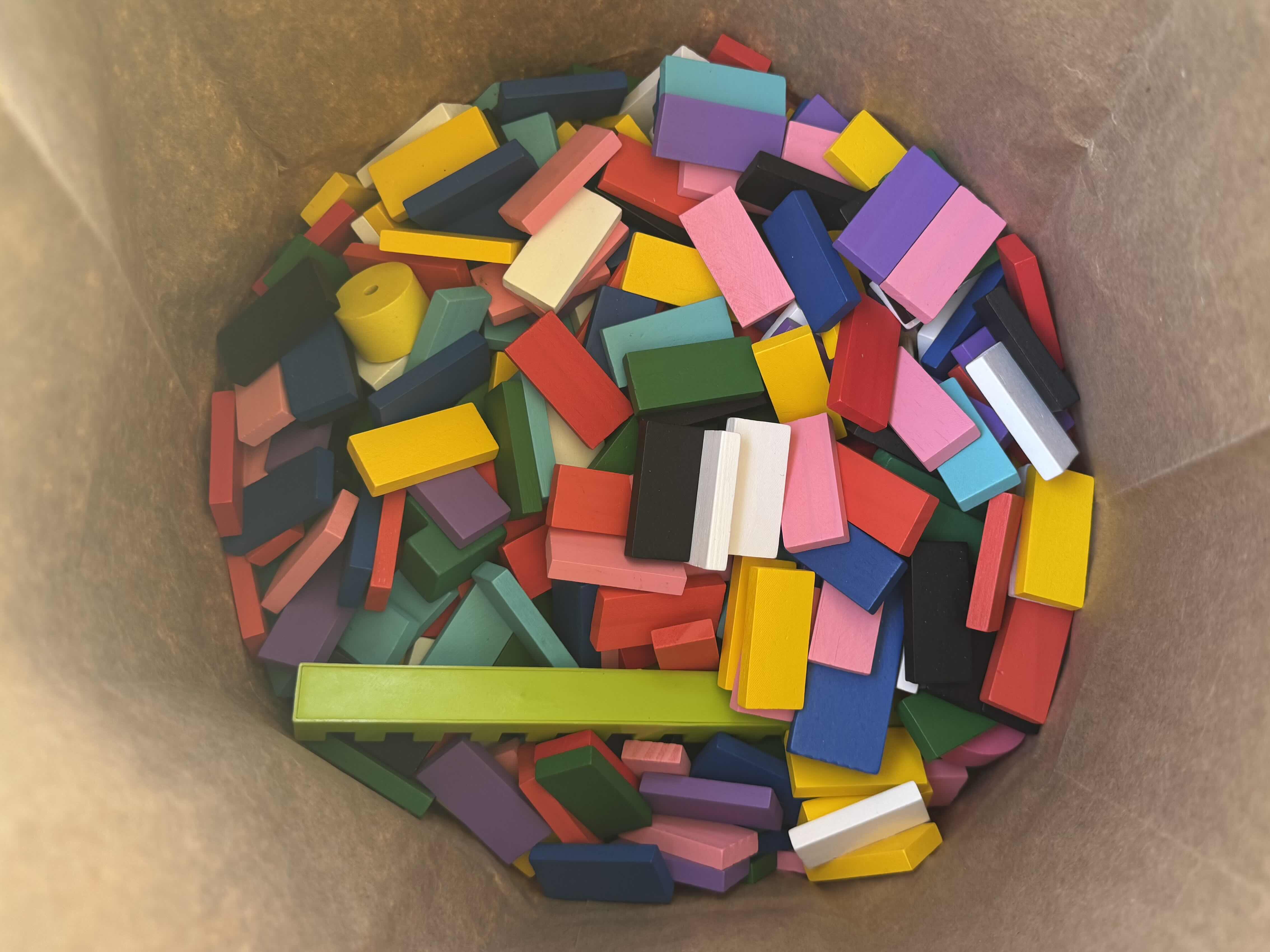 Photo 1 of BOCCE BALL MAY HAVE MISSING BALL(S), COLORFUL WOODEN DOMINOES