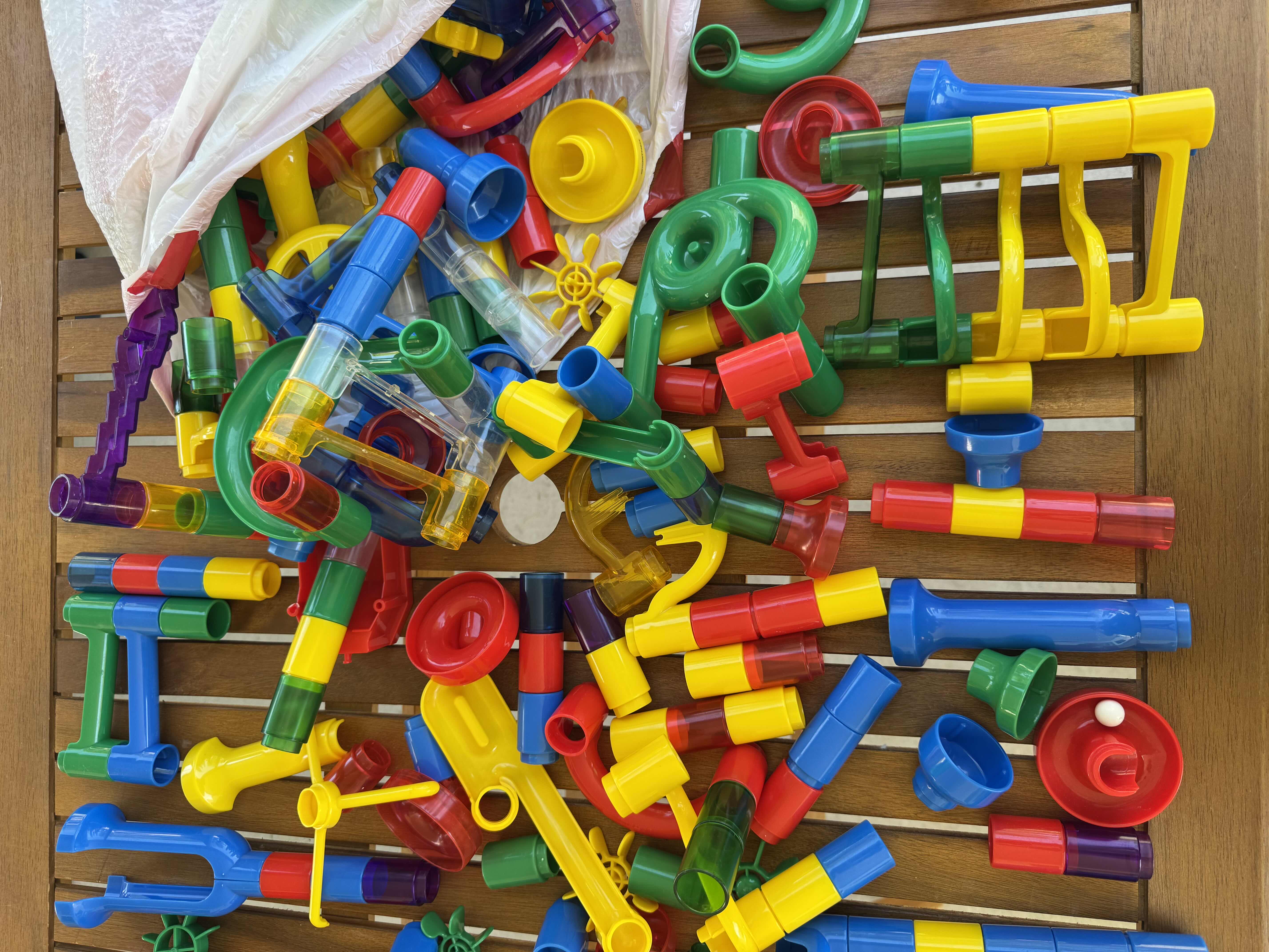 Photo 1 of BAG WITH MARBLE RUN ACTIVITY GAME, BUILD A MARBLE MAZE