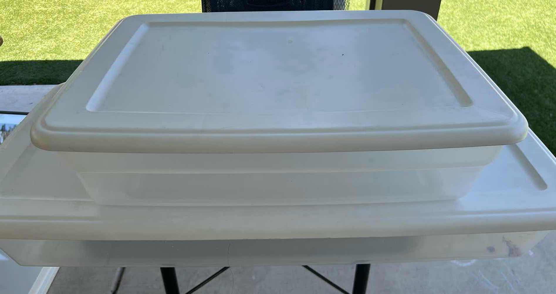 Photo 1 of 2-PLASTIC CONTAINERS 34” X 16” 23” X 16”