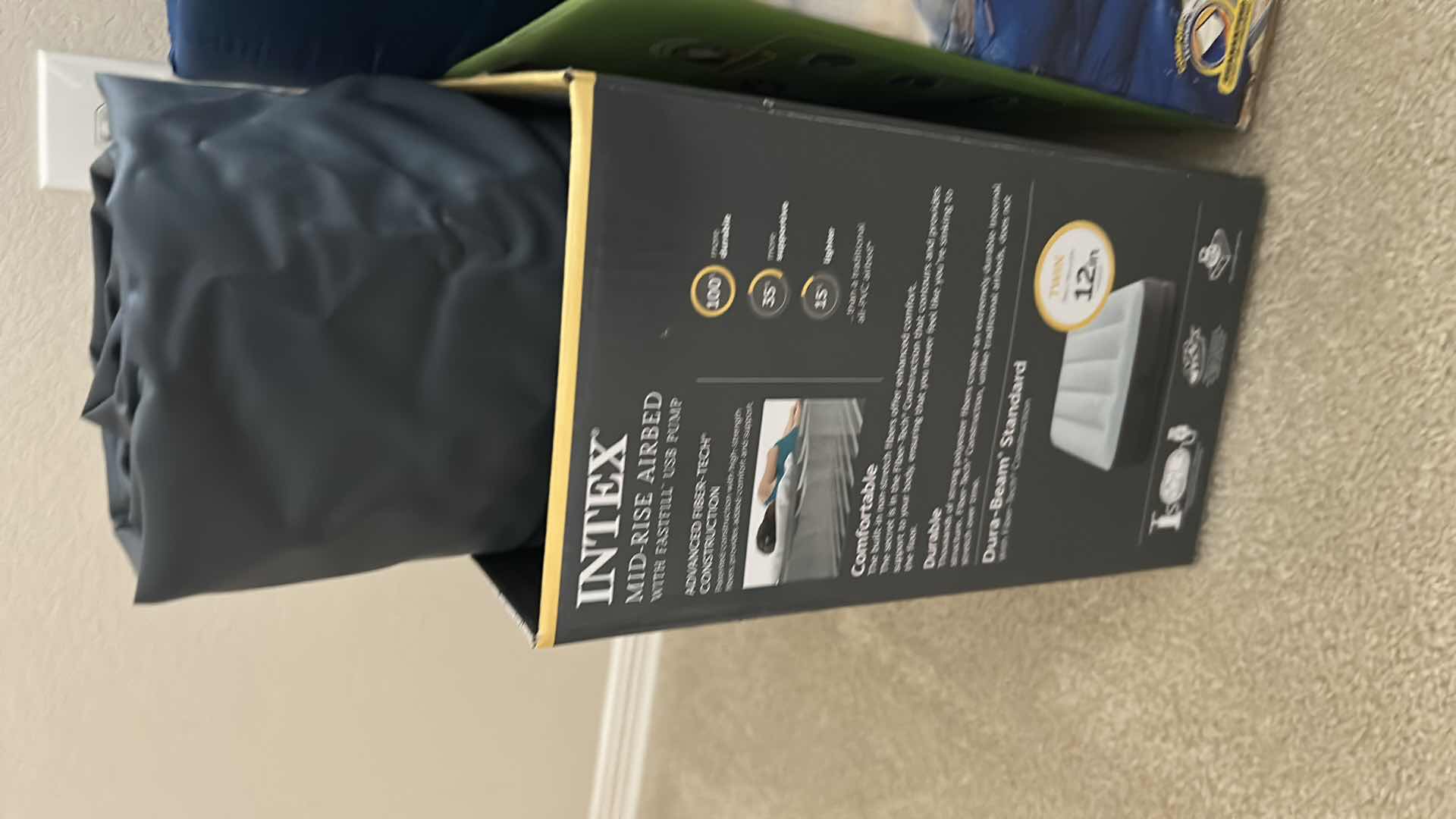 Photo 2 of INTEX MID RISE AUROBED, AIR PUMP, ADULT SLEEPING BAG