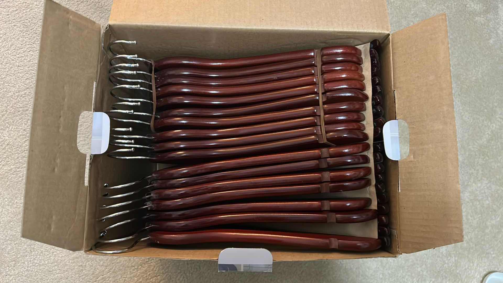 Photo 1 of 37- SOLID WOOD HANGERS CHERRY FINISH