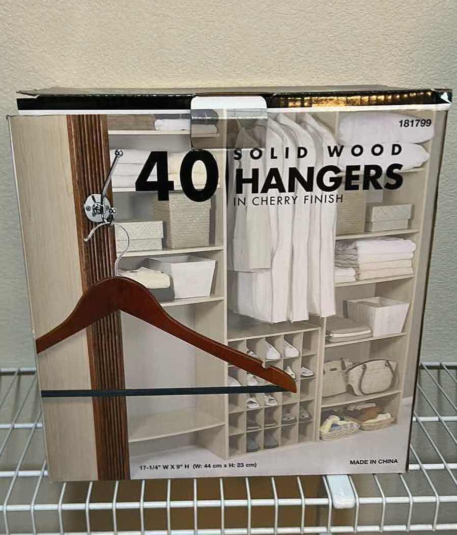 Photo 1 of 37- SOLID WOOD HANGERS CHERRY FINISH