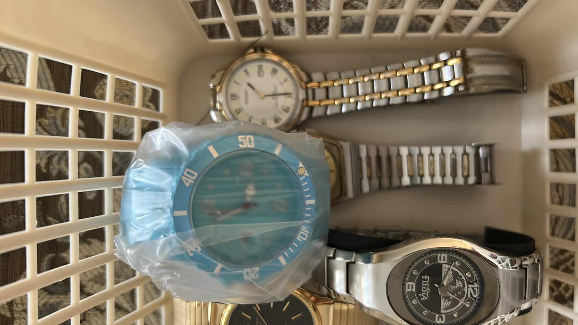 Photo 1 of CONTENTS OF BASKET ASSORTED MENS WATCHES