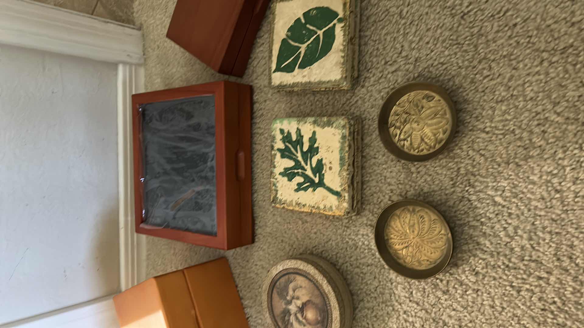 Photo 1 of ASSORTED COASTERS TRINKET BOXES