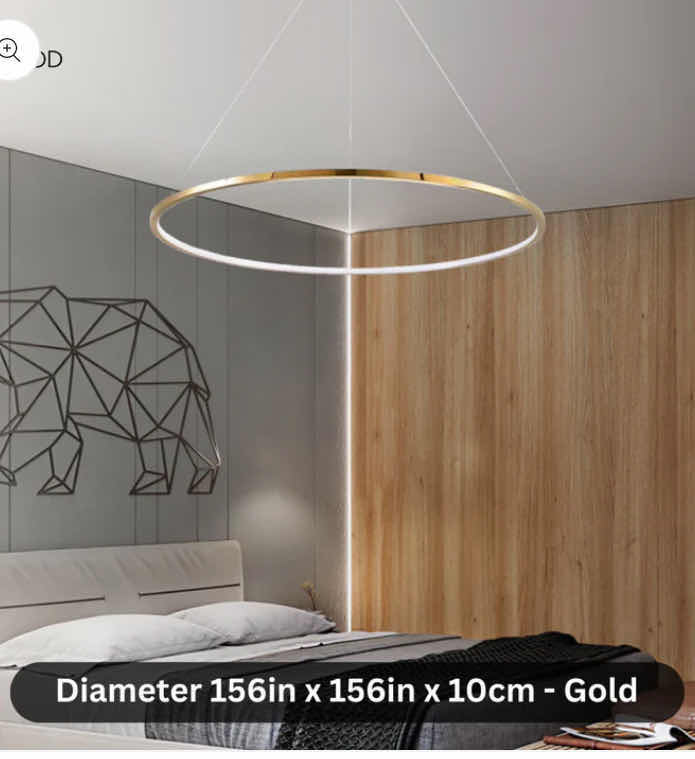Photo 1 of NIB-ALEXANDRIA GOLD LED SPIRAL CHANDELIER DIAMETER 156cm x 10cm LL-1109-MF