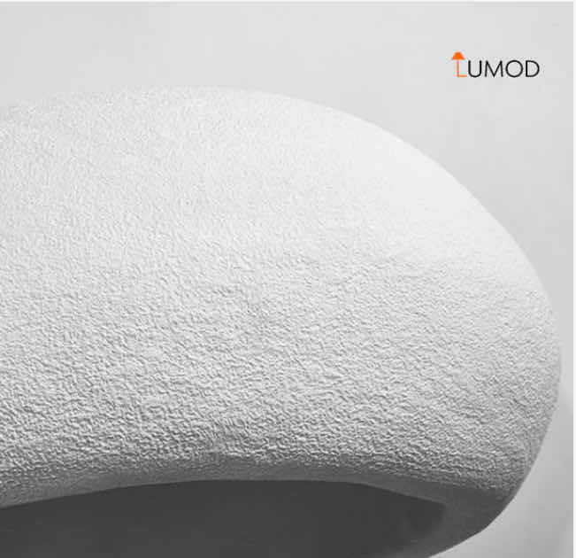 Photo 4 of NIB - WABI-SABI RUSTIC STYLE WHITE TEXTURED LED PENDANT DIAMETER 32” LL-1031-MF