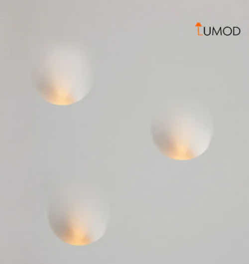 Photo 1 of NIB - MORETTI ITALIAN STYLE ONE WHITE PLASTER CIRCULAR WALL LED LIGHTING 8.4“ x 10“LL-1036-MF